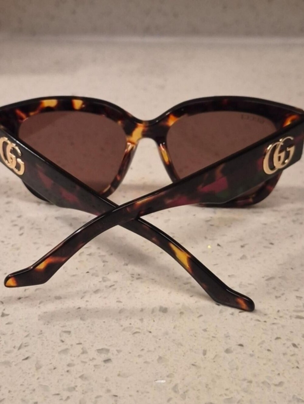 Tortoiseshell Oversized Women's Sunglasses - Brown Lenses